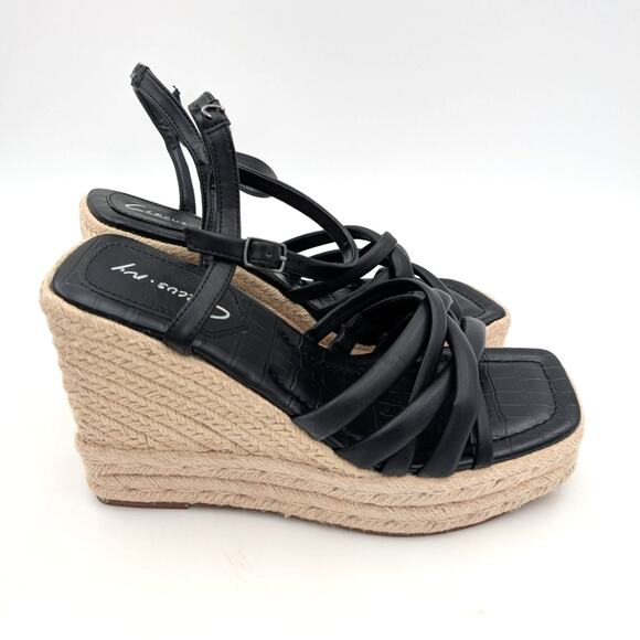 Circus NY Irene Strappy Espadrille Platform Wedge Sandals Women's Size US9.5M - Picture 3 of 11